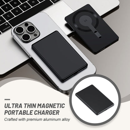 💥【50 % rabatt】🔥 Ultratunn magnetisk powerbank | 15 W trådlös laddning + PD 20 W | 5 000 mAh | Aluminiumlegering | 5 färger | NTC-säkerhetsskydd