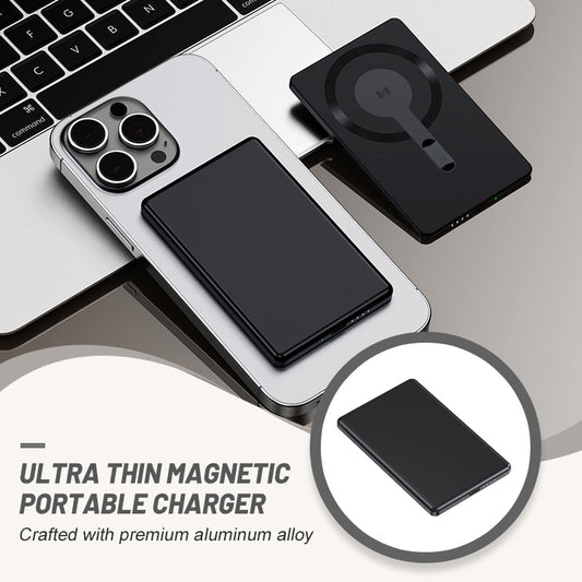 💥【50 % rabatt】🔥 Ultratunn magnetisk powerbank | 15 W trådlös laddning + PD 20 W | 5 000 mAh | Aluminiumlegering | 5 färger | NTC-säkerhetsskydd