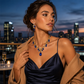 Köp 2, få 1 gratis🔥 ✨ Set med halsband och örhängen med glittrande droppformade hängsmycken – strassdetaljer, matchande design & lätt att bära – perfekt för bröllop och fest 💎