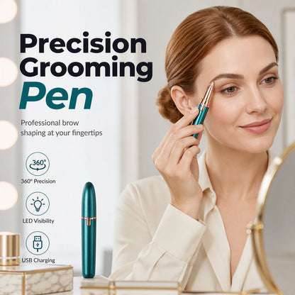 ✨Köp 2 få 1 gratis🔥💖 Elektrisk Ögonbrynstrimmerpenna med LED-Ljus – USB-Laddningsbar & Precisionsstyling 👁️