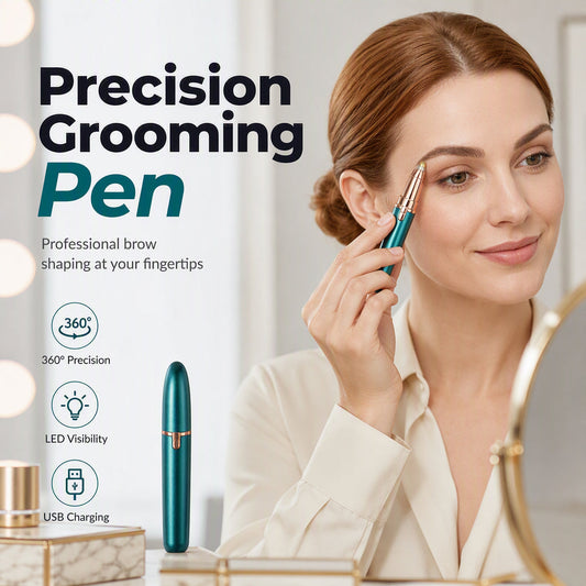 ✨Köp 2 få 1 gratis🔥💖 Elektrisk Ögonbrynstrimmerpenna med LED-Ljus – USB-Laddningsbar & Precisionsstyling 👁️