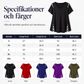 🔥🎁Nyhet 50 % RABATT🔥Damtopp med V-ringning och korsband, korta ärmar