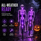 🎃💡 Solcellsdrivna skelettlampor för marken – lyser i mörkret, solcellsdrivna, enkla att installera. Perfekta för spökiga trädgårdar, verandor och gångvägar! 👻🪦✅