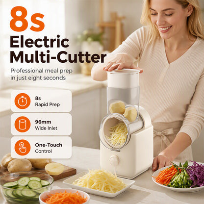 💥 50 % RABATT! 🔥 8S elektrisk multifunktionsskärare – skär grönsaker och frukt på några sekunder | 7 500 varv/min | För sallader, pommes frites och wokrätter 🥗