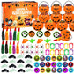 🎃 50 % RABATT NU! 🦇 Halloween leksaksset för festpåsar – pumpa, fladdermöss & spooky design – perfekt för fester, klassrum och godispåsar 👻