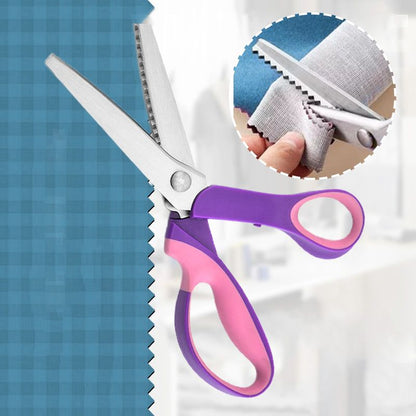 🔥🎁Nyhet 50 % RABATT🔥✂️Multifunktionell taksax med tandad design – perfekt för sömnad, quiltning, scrapbooking, läderarbete och grönsaksklippning 🧵✨