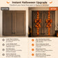 🎃✨ Halloween-erbjudande under en begränsad tid – LED-belyst Halloween-dekoration i form av en rosett till skåp | Lysande pumpa- och spökband för dörrar, skåp och heminredning 👻