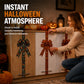 🎃✨ Halloween-erbjudande under en begränsad tid – LED-belyst Halloween-dekoration i form av en rosett till skåp | Lysande pumpa- och spökband för dörrar, skåp och heminredning 👻