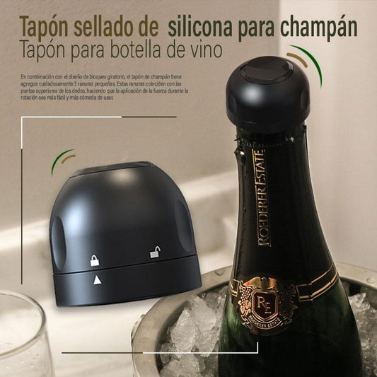 🔥🎁Nyhet 50 % RABATT🔥🎄 Silikonförsegling för Vin/Champagneflaskor - Julens Perfekta Tillbehör 🥂