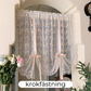 📢📢50 % RABATT !! ⏰Broderad blommig knytbar skir gardin