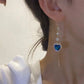 💎 50 % RABATT NU! ✨ Eleganta örhängen med syntetiska ädelstenar i form av blå hjärtan – romantiska, mångsidiga & perfekt present till henne 💙