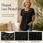 ✨Supererbjudande – 50 % rabatt! ✨Elegant T-shirt med spets vid halsen