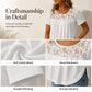 ✨Supererbjudande – 50 % rabatt! ✨Elegant T-shirt med spets vid halsen