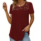 ✨Supererbjudande – 50 % rabatt! ✨Elegant T-shirt med spets vid halsen