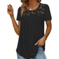 ✨Supererbjudande – 50 % rabatt! ✨Elegant T-shirt med spets vid halsen