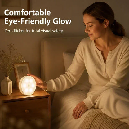 ✨🎁Köp 1 få 1 gratis🔥 🔆 LED-nattlampa med rörelsesensor – automatisk, USB-laddningsbar & enkel montering – perfekt för sovrum, hall, trappa och garderob 🌙