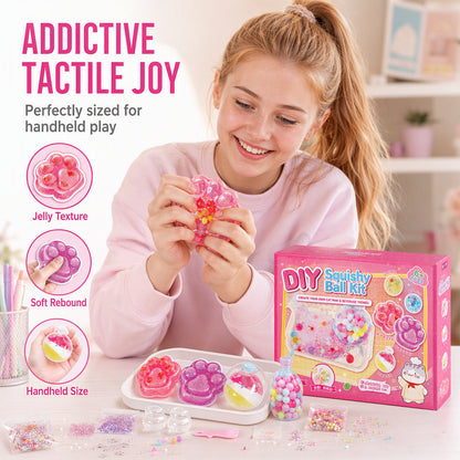 DIY Fried Ice Squishy-leksakskit med kattklo-design för barn