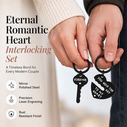 💞 Tidsbegränsat specialerbjudande 🔐 Klassiskt romantiskt set med hjärtformade nyckelringar