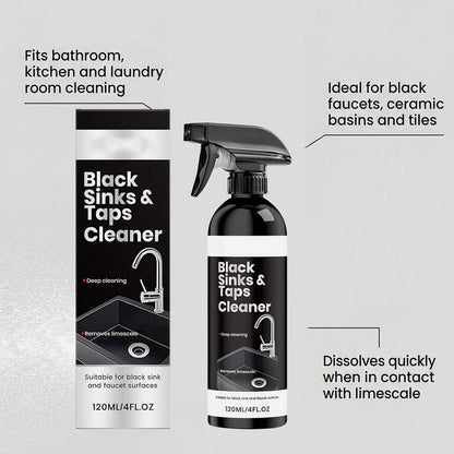 🚿 50% RABATT NU! Kalkborttagningsspray för svarta handfat och kranar – kalklösande, ytvänlig & förebygger avlagringar – perfekt för badrum, kök och duschytor ✨🧽