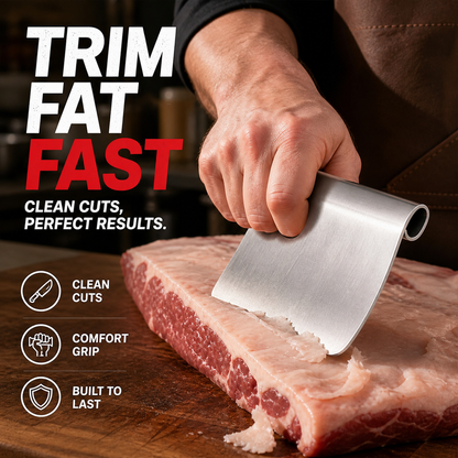 🛒Köp 2, få 1 gratis! 🥩Ergonomiskt böjd köttskrapa – Bättre kontroll, förenklar köttberedning för kök och grill ✨