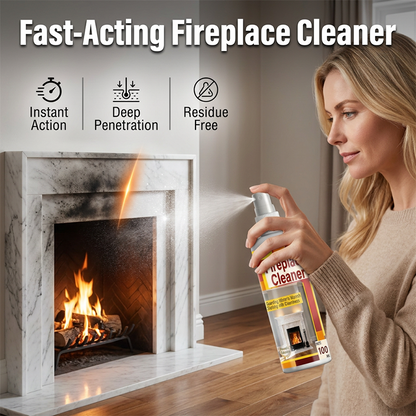 🔥 Köp 2, få 1 gratis! Snabbverkande rengöring för öppen spis – snabb sotborttagning, sprayapplicering & skonsam formula – perfekt för tegel, sten och glas 🧹✨