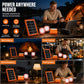 Portable Solar Power System with 2 LED Lights