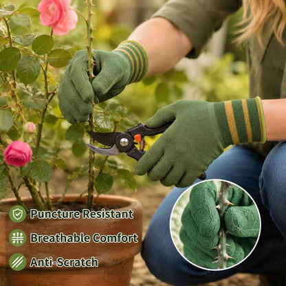 🧤🎁Köp 1 få 1 gratis🔥 🌱 Skydda dina händer vid trädgårdsarbete – Robusta trädgårdshandskar i gummi, halkfria, slitstarka, lämpliga för plantvård och beskärning