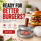 🍔Köp 1, få 1 gratis! Hamburgarpress i aluminiumlegering med trähandtag – gör det enkelt att forma jämna hamburgare som lätt lossnar; perfekt för grillning och vardagsmatlagning.