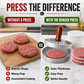 🍔Köp 1, få 1 gratis! Hamburgarpress i aluminiumlegering med trähandtag – gör det enkelt att forma jämna hamburgare som lätt lossnar; perfekt för grillning och vardagsmatlagning.