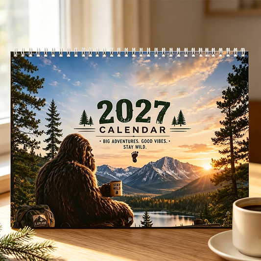🌲50 % RABATT | Rolig väggkalender ”Woodland 2027” – fantasifulla skogsdjur, stora rutor med plats för anteckningar – perfekt för hemmet och kontoret!