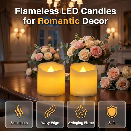 🕯️ 50 % RABATT NU! 🎄 Elektronisk ljusstake med svängbar LED-låga – skapar mysig & romantisk atmosfär – perfekt för middagar, fester och lugna kvällar ✨