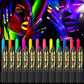 🎨50% RABATT⏰ Luminescerande kroppsmålningskrita, vattenlöslig och lätt att tvätta av för fest & temaevent🖍️