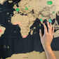 🌍Resedagbok med skrapbar världskarta | Skrapa för att dokumentera dina resor, snygg väggdekoration och den perfekta presenten till globetrotter!