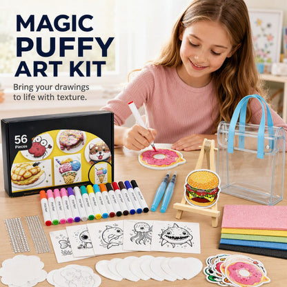🔥🎁Nyhet 50 % RABATT🔥🎨 KREATIV DEAL – Måla, forma och skapa var som helst med allt samlat i en bärbar väska – Portabelt konstkit med texturerad skumeffekt