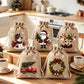 🎄🔥🎁Köp 1 få 1 gratis🔥🎁 Julklappspåsar med dragsko – festliga tomte- & renmotiv, dubbel dragsko & hållbart tyg – julglädje i varje gåva ✨
