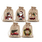 🎄🔥🎁Köp 1 få 1 gratis🔥🎁 Julklappspåsar med dragsko – festliga tomte- & renmotiv, dubbel dragsko & hållbart tyg – julglädje i varje gåva ✨