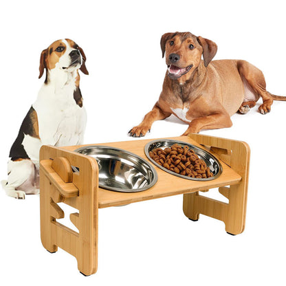 🔥🎁Nyhet 50 % RABATT🔥🐱🐶 Justerbar matskål med högre kant för husdjur 🥣 Tack vare den höga foten behöver husdjuret inte böja huvudet nedåt för att äta, vilket skyddar nackkotorna och matstrupen