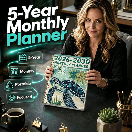 🔥🎁Nyhet 50 % RABATT🔥Spiral 2026–2030 Månadsplanerare