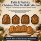 🔥🎁Köp 1 få 1 gratis🔥✝️ Tro & Jesu Kristi Jul Mini Pajformar | Återanvändbara präglade formar för att forma detaljerade pajer med bönetexter, julklappar och så vidare🥧✨
