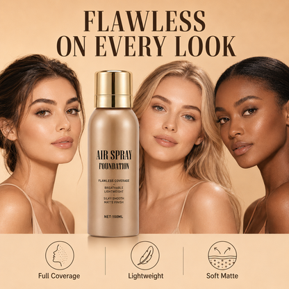 💄 50% RABATT NU! ✨ Waterproof Flawless Air Spray Foundation – vattentät, andningsbar & matt finish – perfekt för en felfri hy hela dagen 🌸💧