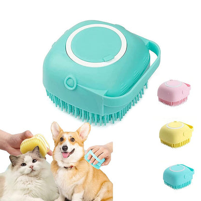 🛁 Köp 2, få 1 gratis 🐾 Massageborste för badning av husdjur – skonsam rengöring & härlig massage – perfekt för hundar och katter 🧴