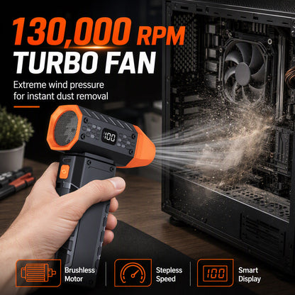 🔥🎁Nyhet 50 % RABATT🔥Handhållen mini-turbofläkt med borstlös motor
