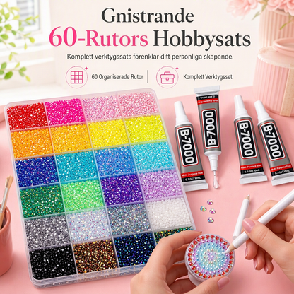 🔥🎁Nyhet 50 % RABATT🔥AB-färgade Jelly Flatback-hartspärlstenar-set med förvaringslåda, lim och verktyg för DIY-nagelkonst, kläder och dekoration av mobilfodral