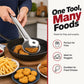 🍳 50% RABATT NU! 2-i-1 Oil Filter Tongs i rostfritt stål – oljeavrinning, säkert grepp & mindre kladd – perfekt för fritering och servering ✨