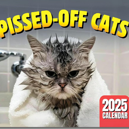 Rolig kalender med irriterade katter