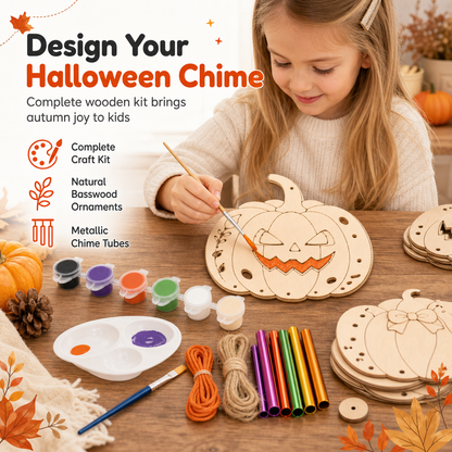 ✨🎃Köp 1, få 1 gratis🎁Halloween-DIY-kit i trä med pumpor