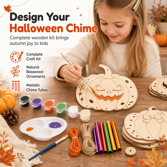 ✨🎃Köp 1, få 1 gratis🎁Halloween-DIY-kit i trä med pumpor