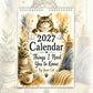 🐱🔥 50 % RABATT! 2027 A Cats Life väggkalender – söta kattbilder för varje månad, stort datumrutnät, helgdagar markerade, tjockt papper, inredningsdetalj för hemmet och kontoret som kan hängas var som helst ✨