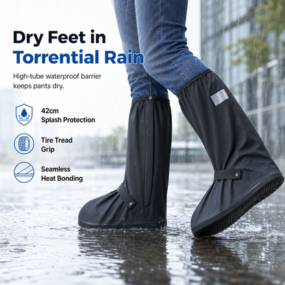 👢 50% RABATT NU! 🌧️ Vattentäta Stövelskydd – Halkfri Sula & Reflekser – Håll Dig Torr i Allt Väder 🏕️