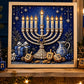 🔥🎁Nyhet 50 % RABATT🔥Gör-det-själv-kit för hanukkah-pärlkonst med träram